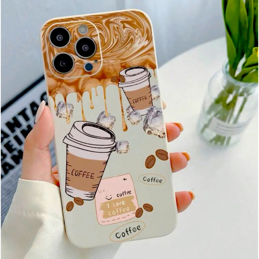 🧋🆕 Anti-fall I Love Coffee Pattern IPhone 14 Phone Case